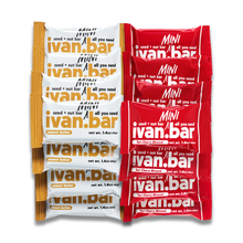 Load image into Gallery viewer, Combo Box Tart Cherry Almond &amp; Peanut Butter Mini Seed + Nut Bar : 24 count