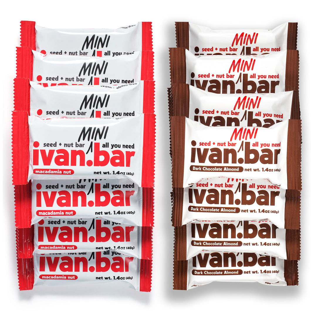 Combo Box Almond Macadamia & Dark Chocolate Almond Seed + Nut Bar : 24 count