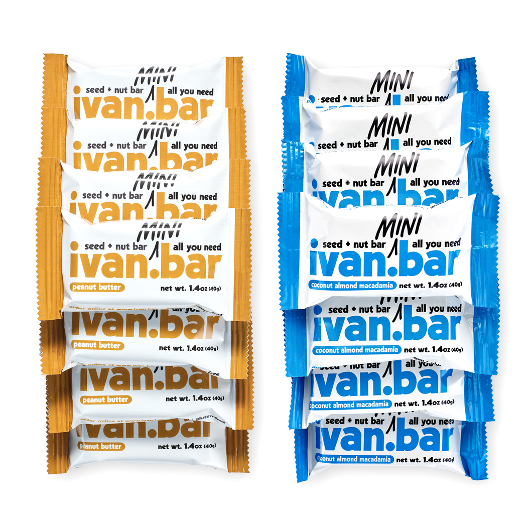 Combo Box Peanut Butter, Coconut Almond Macadamia Mini Seed + Nut Bar : 24 count