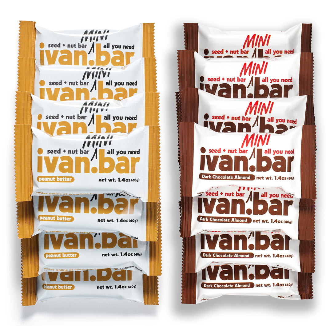 Combo Box Dark Chocolate Almond & Peanut Butter Mini Seed + Nut Bar : 24 count